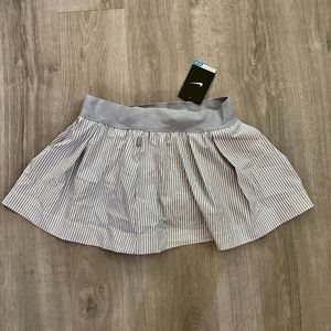 NWT! NIKE Small Pleated TENNIS Skirt Striped Gray